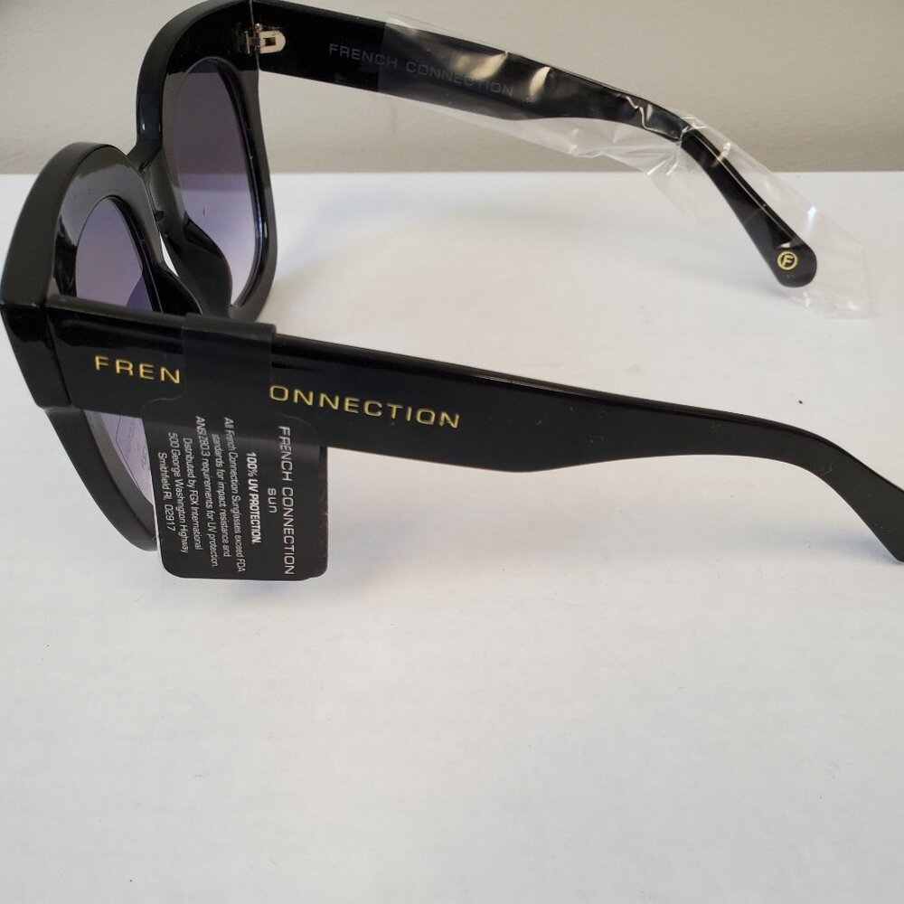 French Connection Large Square Black Sunglasses-Womens NWT and packaging - Picture 4 of 7